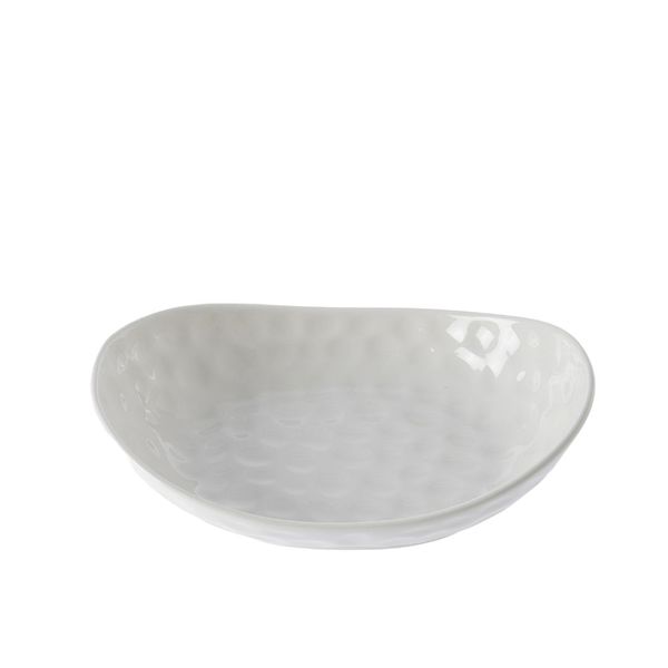 George &amp; Mason - Donna Dimpled Leaf Serving Dish 21x15x5.5cm - White