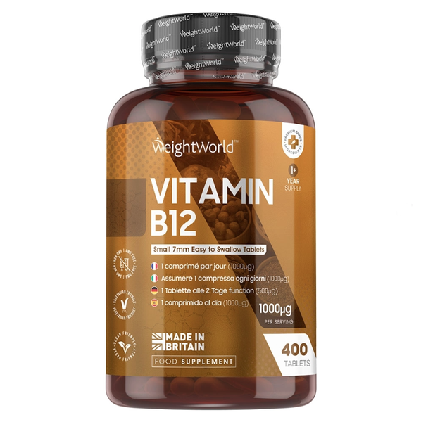 Vitamin B12 Tablets 1 Year Supply -Energy Support, Brain Function, Vitality