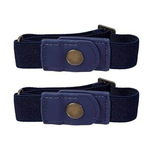 2 Pack Invisible Side Belt No Buckle Belt Women and Men