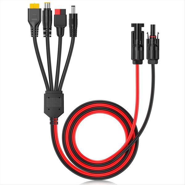 4-In-1 Solar Panel Connector Extension Cable Splitter for Anderson Connect