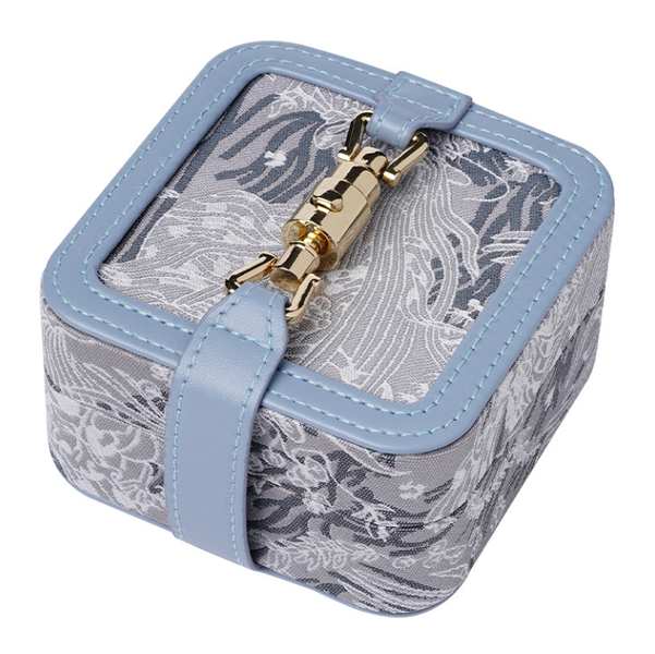 Vintage High - End Jacquard Jewelry Storage Box, Travel - Portable