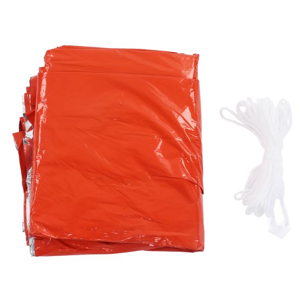 Orange Emergency Survival Tent with Rope