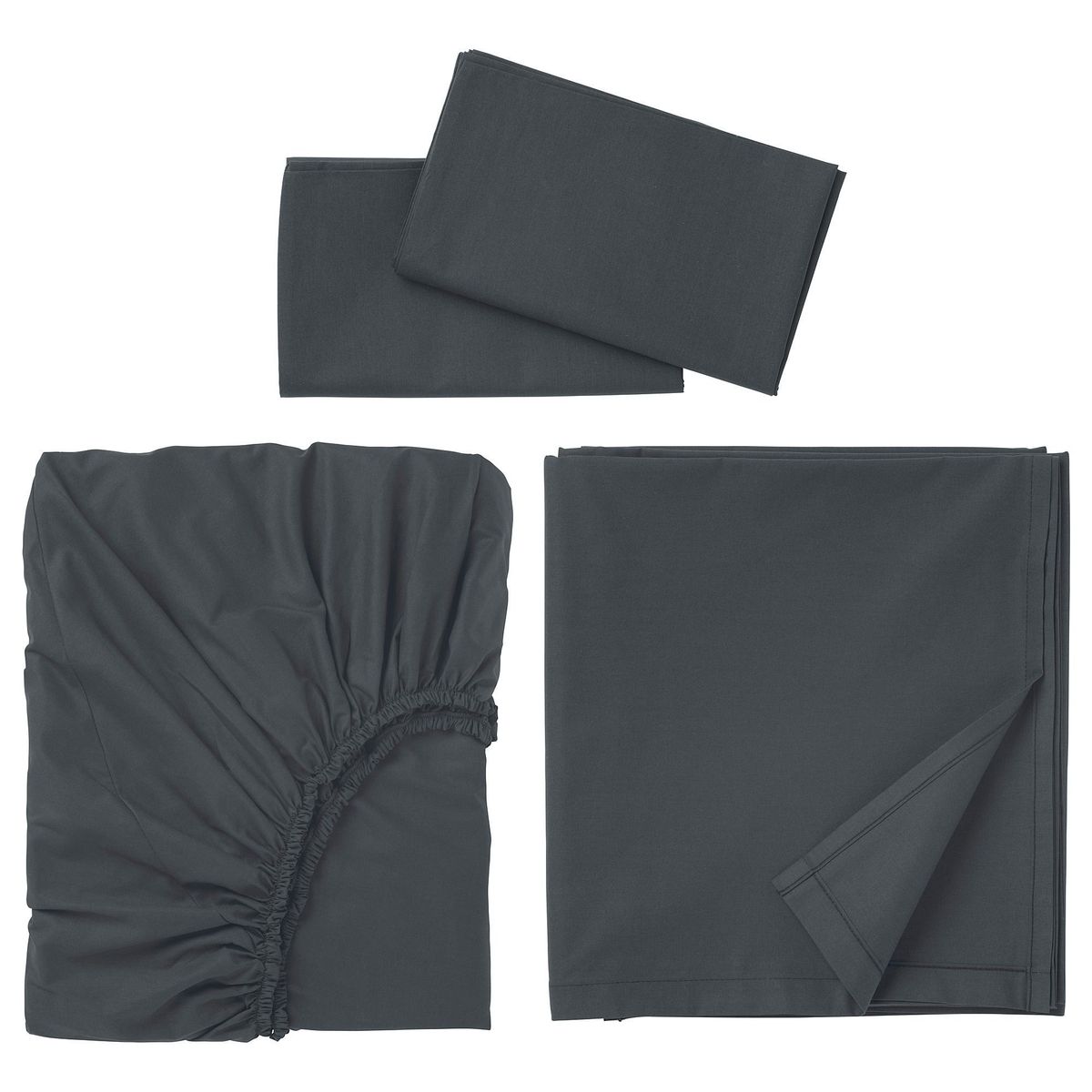 Lush Living - Fitted Sheet - Flat Sheet - 2 Pillow Cases - Microfibre Set
