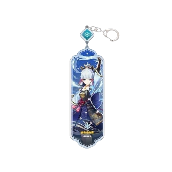 Ayaka Character Keyring and Bag Ring - Cute Cartoon Keychain