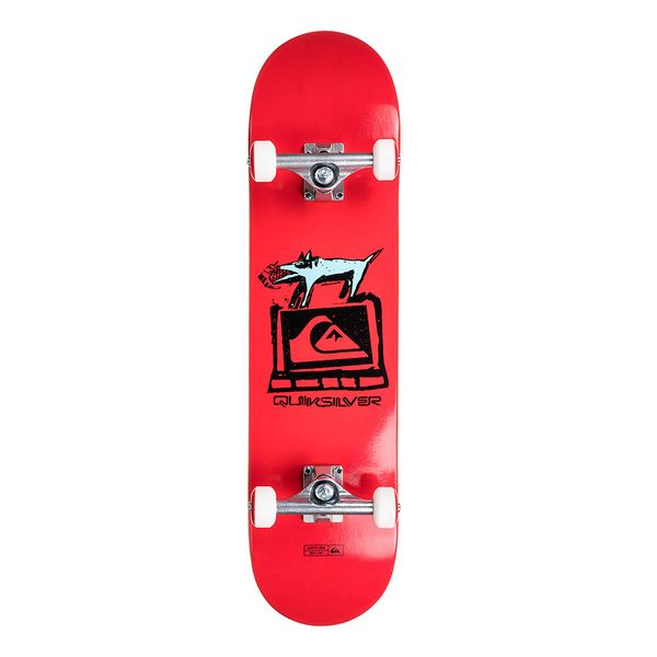 Quiksilver Ghetto Dog Complete Skateboard - Red 7.8 X 30.5 Street
