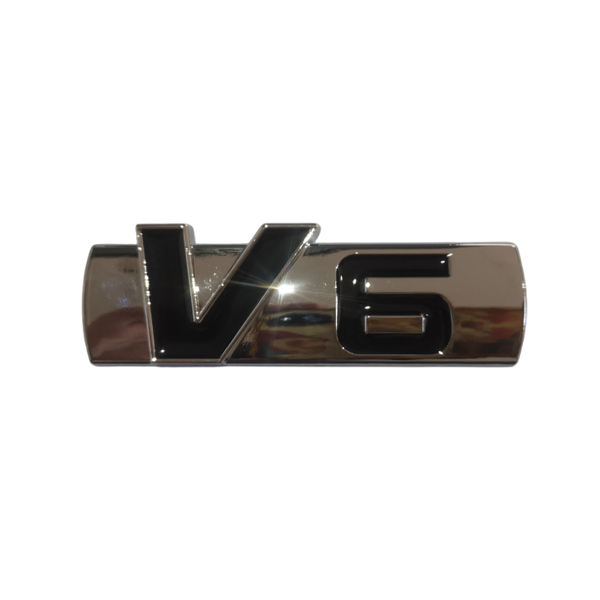 V6 Chrome &amp; Black Badge For 6 Valve Vehicles