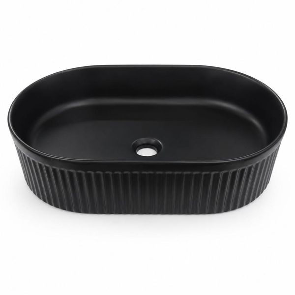 Elegant Matte Black Countertop Basin