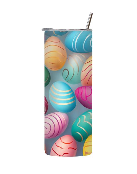 Strips 20 Oz Tumbler with Lid Straw Trendy Easter Graphic Design Present089