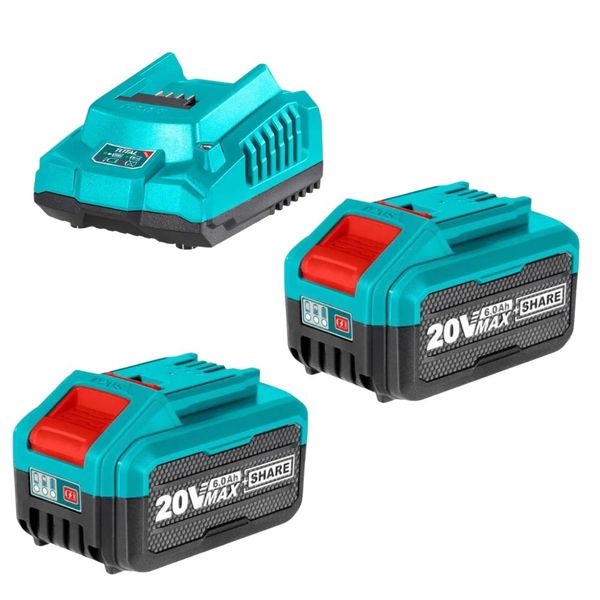 Total - Fast Intelligent Charger with 2 x 6.0Ah Batteries