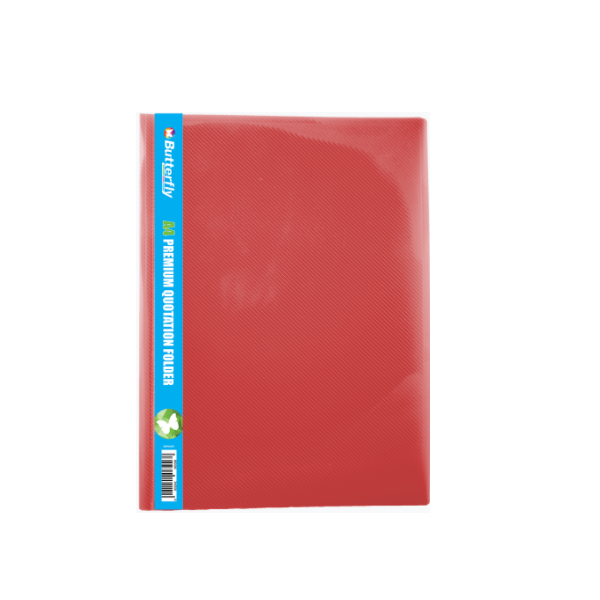 Butterfly Premium Quotation Pvc 400 - A4 - Red (Pack Of 5)