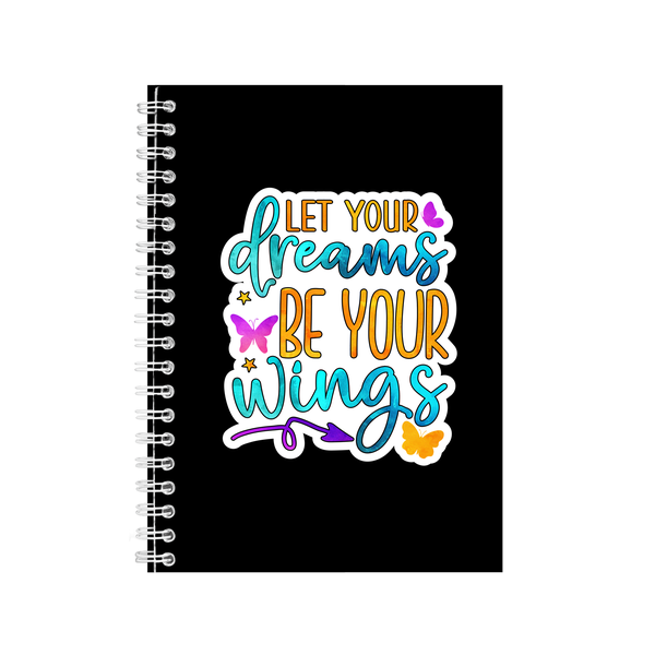 Dreams A5 Notebook Pad Trendy Positive Vibes Graphic Design Present 032
