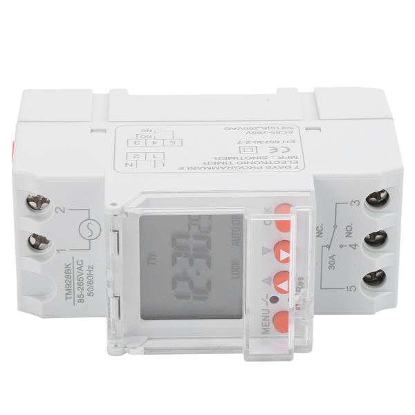 24hrs Digital Timer Switch for HVAC with LCD Backlight 30A 85-265V