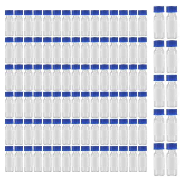 Vials 9-425 Clear Vials With Blue Screw Caps White Red Septa