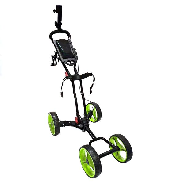4 Wheel Golf Push Cart - Green