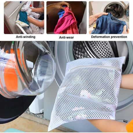 Zipped Wash Bag Mesh Net Laundry Washing Machine Lingerie Bra Anti