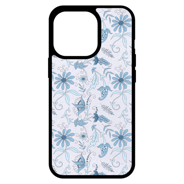 Cover Compatible for iPhone 14 Series - Blue Vintage Vines Case