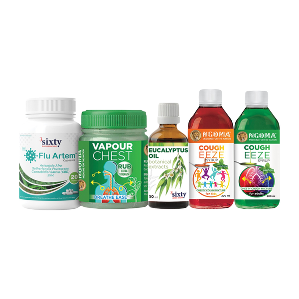 NGOMA - Family Flu Relief Combo (For Colds, Flu, Cough, Congestion)