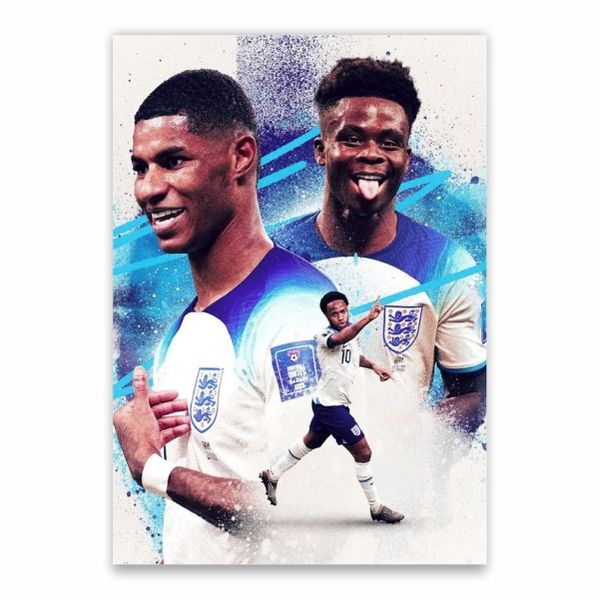 Rashford, Saka And Sterling England Poster - A1