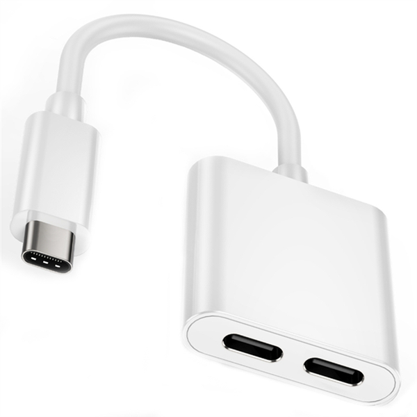 2-In-1 Hub Audio Charger Splitter Pd 3 0 60W Fast Charging Splitter