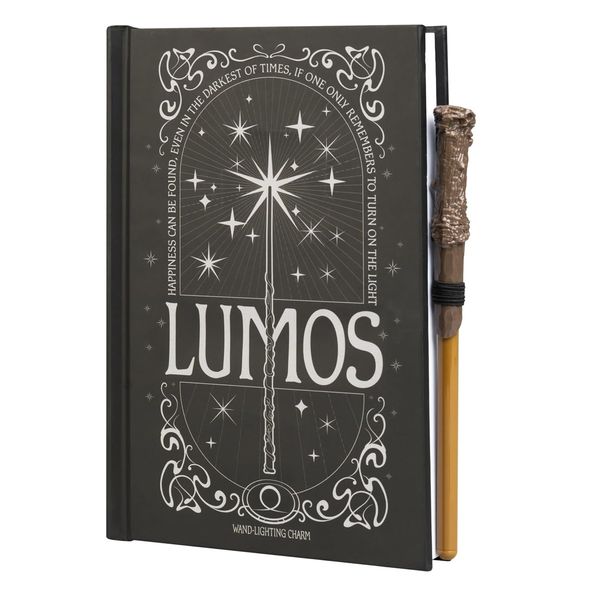 Harry Potter - Lumos Premium A5 Notebook With Light Up Led Light &amp; Wand Pen