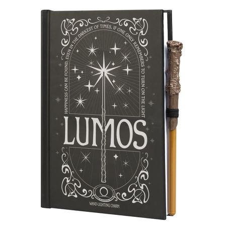 Harry Potter - Lumos Premium A5 Notebook With Light Up Led Light & Wand Pen Image