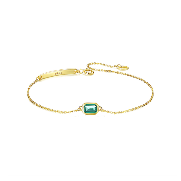 Nord Emerald Gemstone 14K Gold- Plated Bracelet For Women