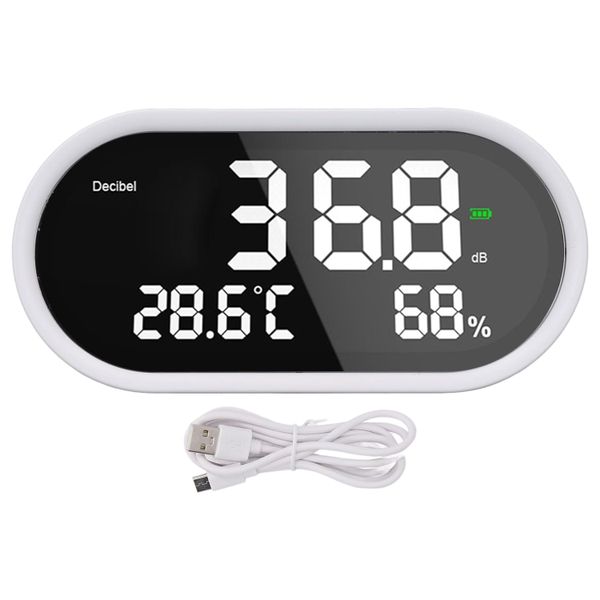 3-in-1 Digital Decibel Meter - Sound Level &amp; Temperature Monitor