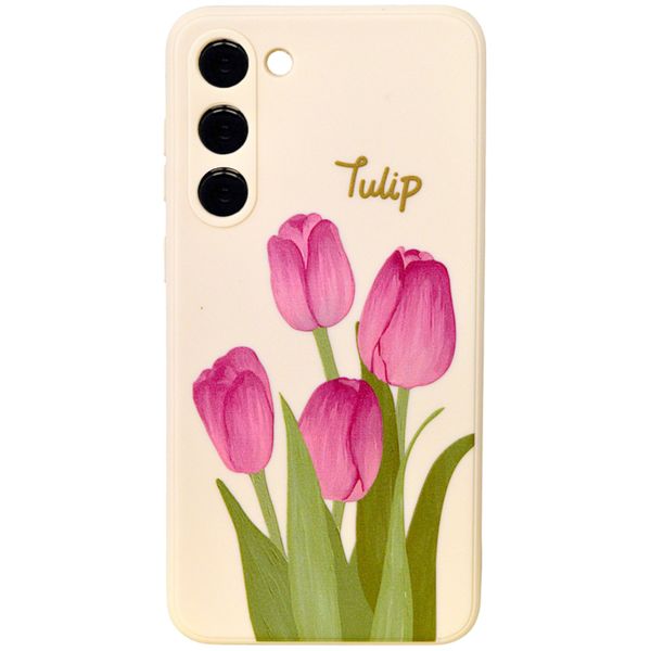 Phone Case with Tulips &amp; Pro Camera for Samsung S23+ | Light Beige