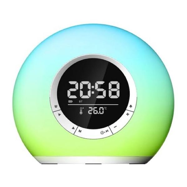 Wireless LED Night Lamp Alarm Clock and Bluetooth Speaker
