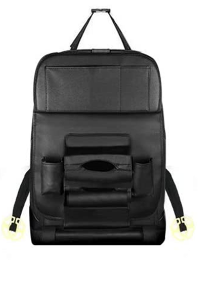 Car Storage Organizer with Foldable Table PU Leather