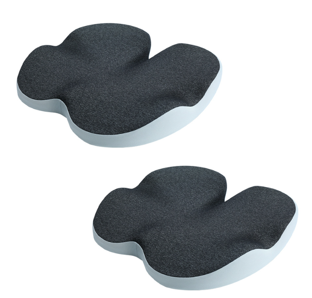 Resilient memory cotton does not collapse office chair cushion -2pcs black
