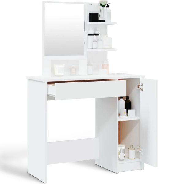 Dressing Table with Mirror Makeup Vanity Desk Storage Table