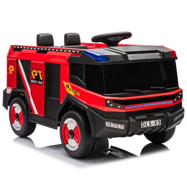 Fire Truck Kids Electric Ride On With Rubber Wheels 12v