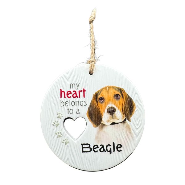 Piece of my Heart Ceramic Plaque - Beagle