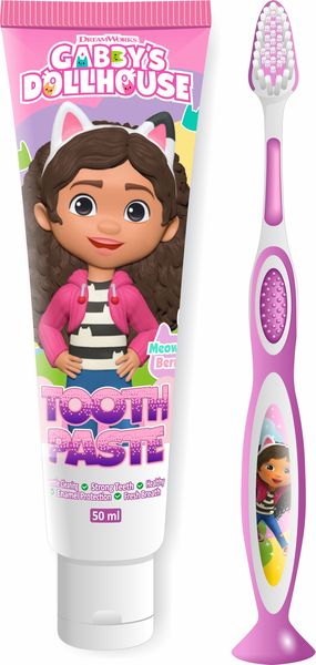 GABBY'S DOLLHOUSE By DREAMWORKS Official Licensed Toothbrush &amp; Toothpaste