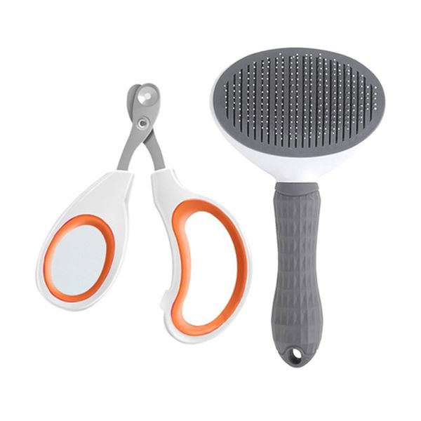Pet Nail Clipper and Pet Hair Removal Comb &amp; Flea Comb -2pcs
