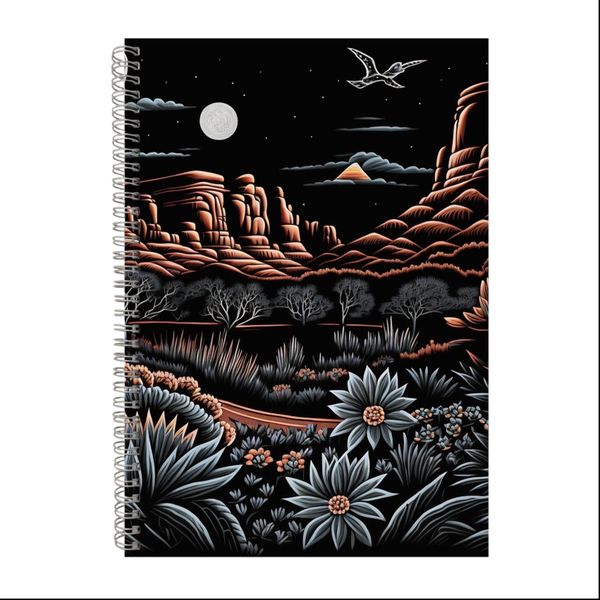 Sedona Landscape Pattern Tattoo Gift Idea A4 Notepad 212