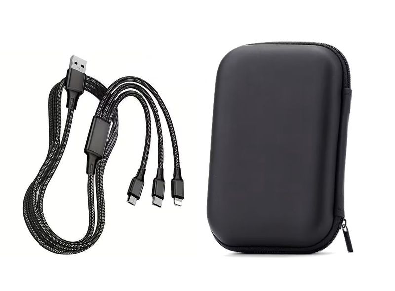 Lushea Supplies - 3-in-1 Fast Charging Braided Data Cable and Case