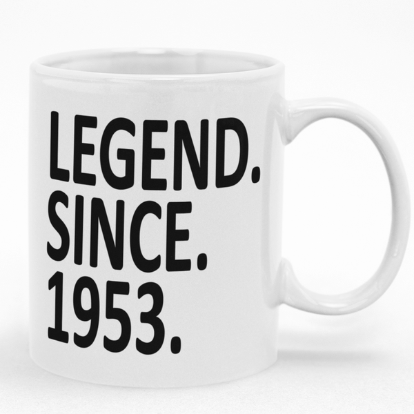 70 Years Old Legend Since 1953 Birthday Mug