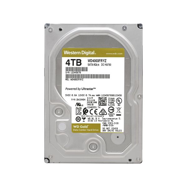 WD Gold 4TB 7200RPM 3.5" Internal HDD