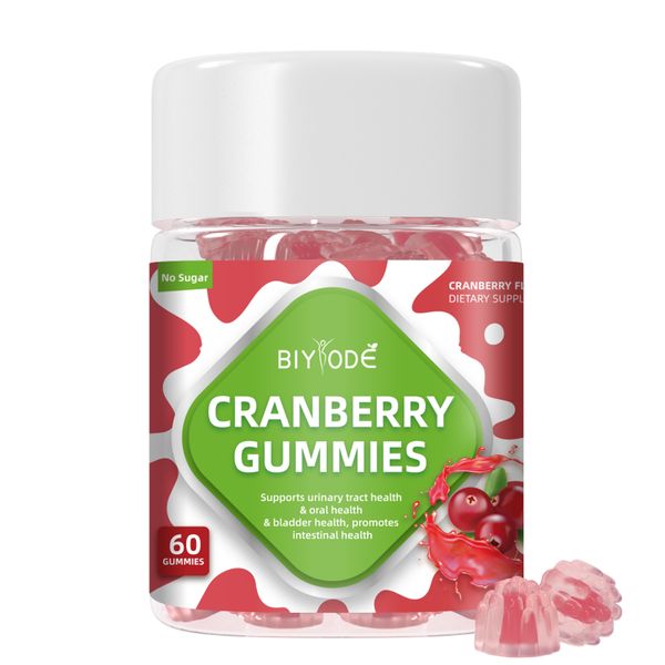 BIYODE Cranberry Gummies Support Urinary Tract Health 60 Gummies