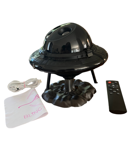 Nightlight - UFO Spaceship with Galaxy &amp; Stars (20cm x 20cm) with Remote.