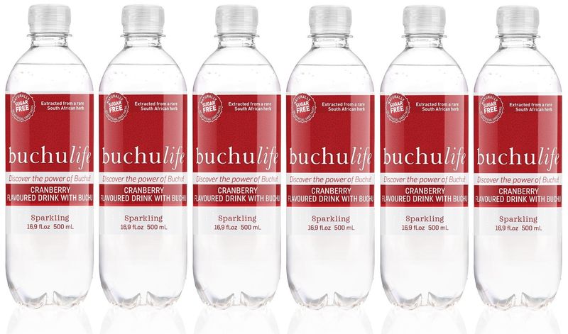 Buchulife Sparkling Herbal Water - Buchu &amp; Cranberry - 6 Pack