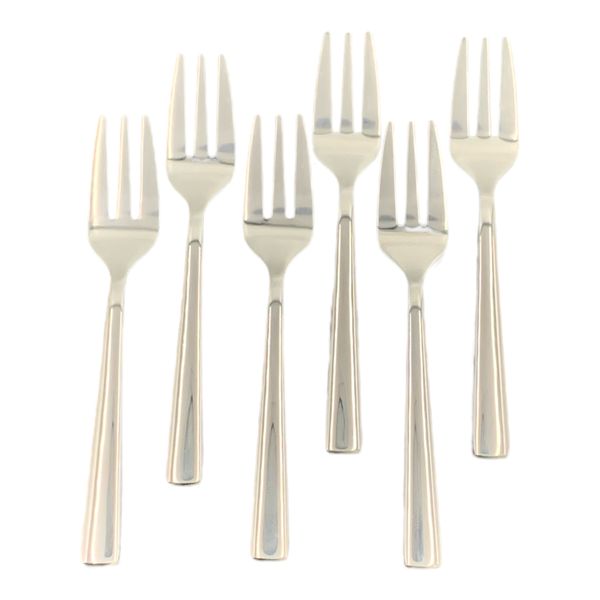 Quality Cake Fork Stainless Steel Square Handle Broad 12 Piece