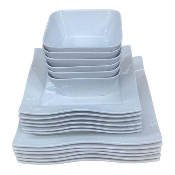 18 Piece White Dinnerware Set