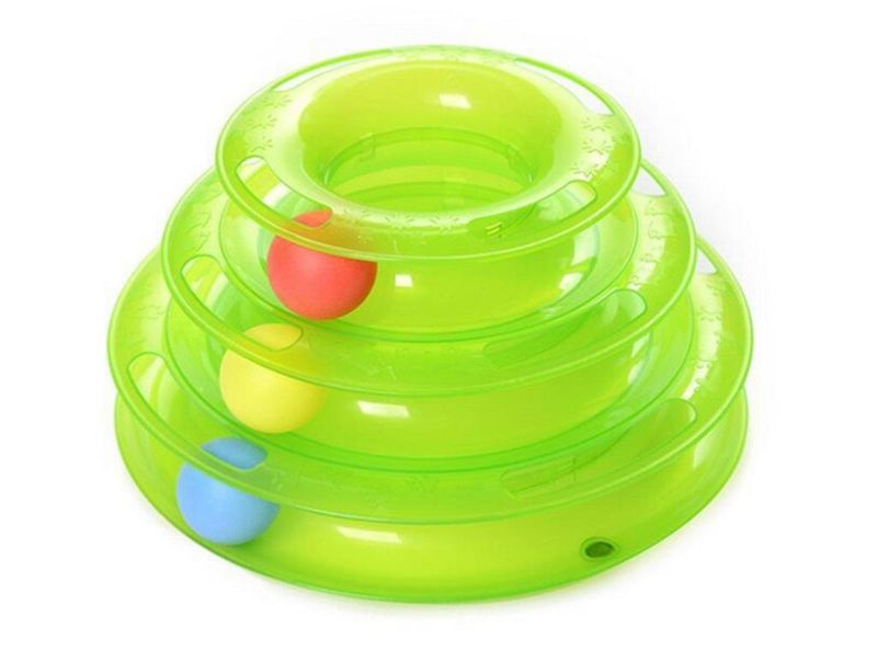 Nakura - Cat Interactive Tower Of Balls - Green
