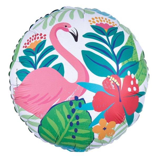 Foil Balloon Tropical Jungle Flamingo 18 inch