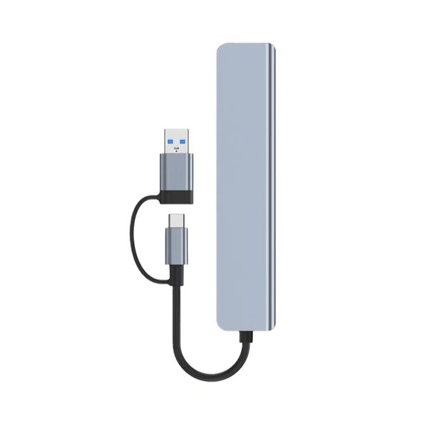 8-in-1 USB Hub for Laptop PC with SD/TF Card Reader and Type-C Port