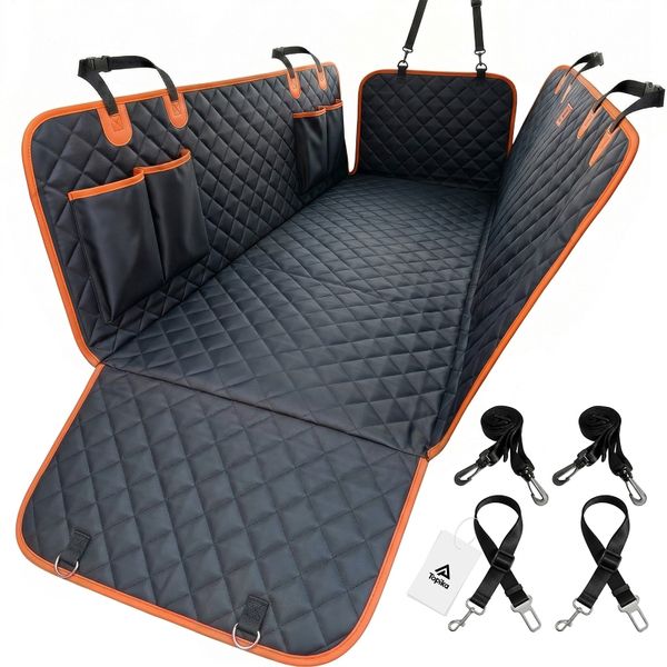 Topika Dog Car Seat Cover Hard Bottom Back Seat Protector