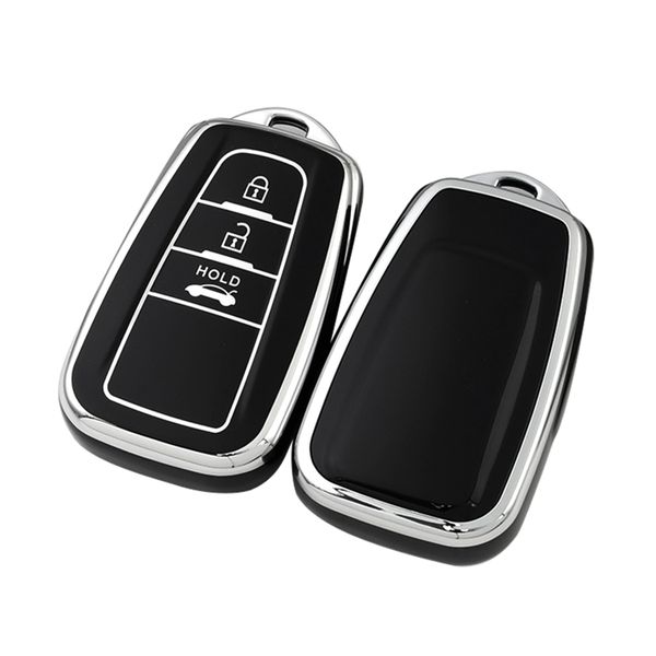 Toyota Type B3 Car Key TPU Case &amp; Holder-Black